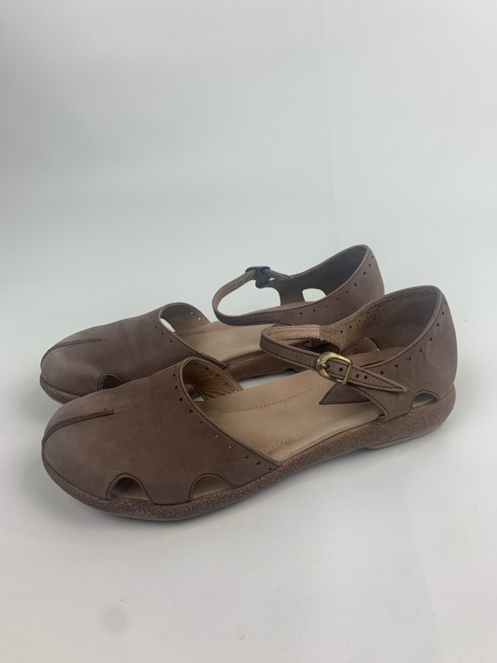 Dansko Brown Suede leather Ankle-Strap Mary Jane Comfort shoes Buckle size 8.5/9 - Picture 5 of 14